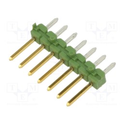 10 pcs : 825433-7 - Pin header, pin strips, AMPMODU MOD II, male, PIN: 7, straight