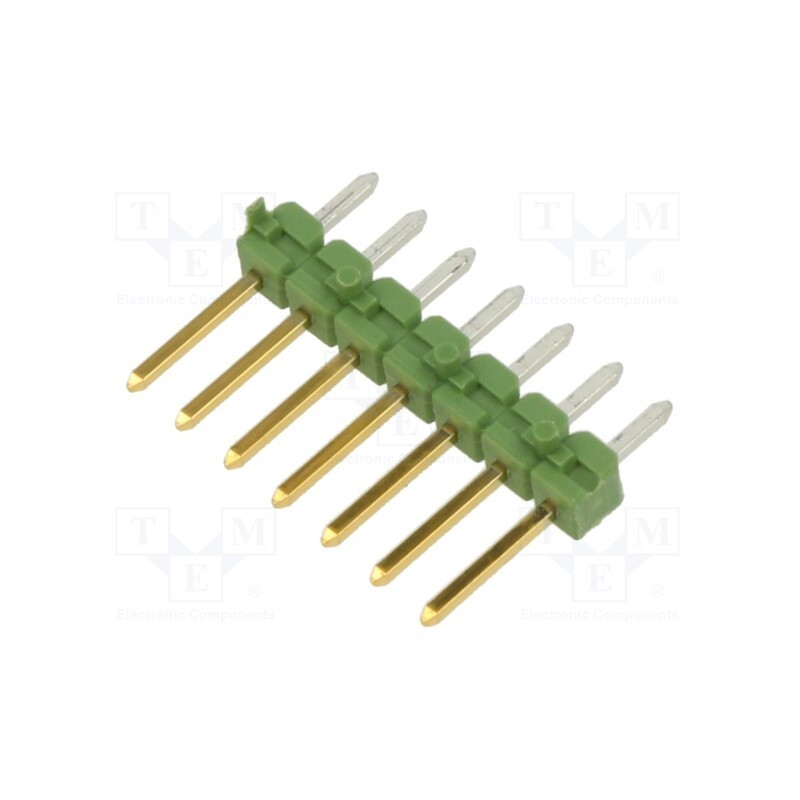 10 pcs : 825433-7 - Pin header, pin strips, AMPMODU MOD II, male, PIN: 7, straight