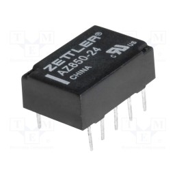 10 pcs : AZ850-24 - Relay: electromagnetic, DPDT, Ucoil: 24VDC, 1A, 0.5A/125VAC, PCB
