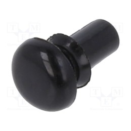 50 pcs : 3440 - Rivet, polyamide, Rivet diam: 1.9mm, L.rivet: 3.3mm, black
