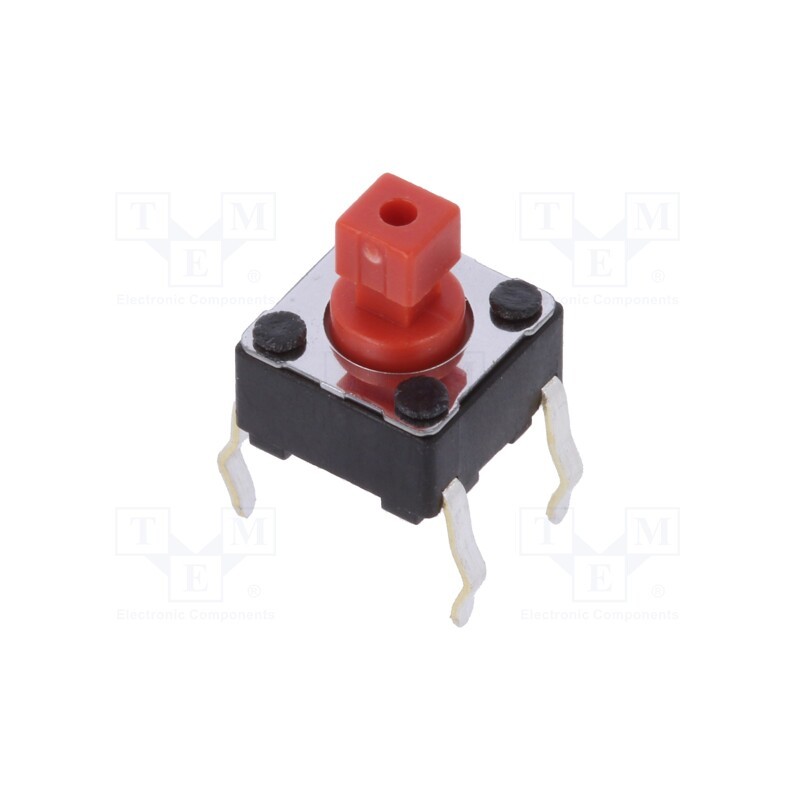 10 pcs : SKHHDGA010 - Microswitch TACT, SPST, Pos: 2, 0.05A/12VDC, THT, 2.6N, 6x6x3.5mm