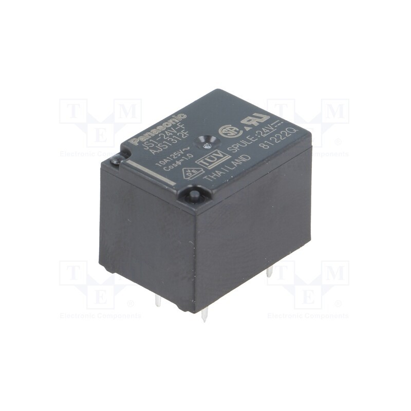 10 pcs : JS124FT - Relay: electromagnetic, SPDT, Ucoil: 24VDC, Icontacts max: 10A
