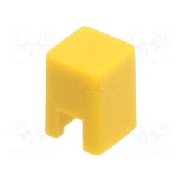 10 pcs : B32-1030 - Button, push-in, 5.5mm, -25÷70°C, square, yellow, 4x4mm