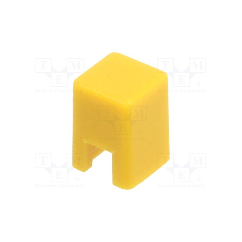 10 pcs : B32-1030 - Button, push-in, 5.5mm, -25÷70°C, square, yellow, 4x4mm