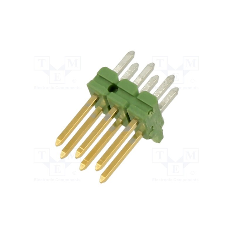 10 pcs : 825440-3 - Pin header, pin strips, AMPMODU, male, PIN: 6, straight, 2.54mm, THT