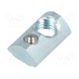 10 pcs : 96215 - Nut, for profiles, Width of the groove: 5mm, steel, zinc, T-slot