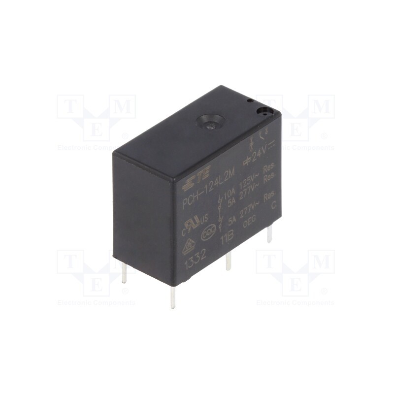 10 pcs : 1461352-6 - Relay: electromagnetic, SPST-NO, Ucoil: 24VDC, 10A, 5A/277VAC, THT