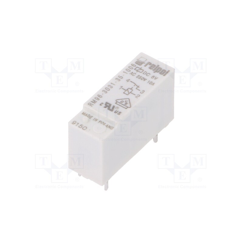 10 pcs : RM96-3031-35-1006 - Relay: electromagnetic, SPST-NC, Ucoil: 6VDC, 8A, 8A/250VAC, PCB