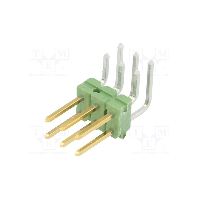10 pcs : 825457-3 - Pin header, pin strips, AMPMODU, male, PIN: 6, angled 90°, 2.54mm