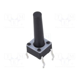 10 pcs : TL1105YF160Q - Microswitch TACT, SPST-NO, Pos: 2, 0.05A/12VDC, THT, 1.57N, 6x6x4mm