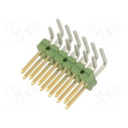 10 pcs : 825457-6 - Pin header, pin strips, AMPMODU, male, PIN: 12, angled 90°, 2.54mm