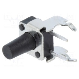 10 pcs : 1-1825027-1 - Microswitch TACT, SPST-NO, Pos: 2, 0.05A/24VDC, THT, none, OFF-(ON)