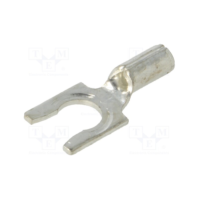 10 pcs : 8256 - Tip: fork, M4,5, crimped, for cable, non-insulated, copper, 4.98mm