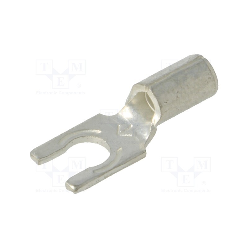 10 pcs : 8257 - Tip: fork, M3,5, crimped, for cable, non-insulated, copper, 3.66mm