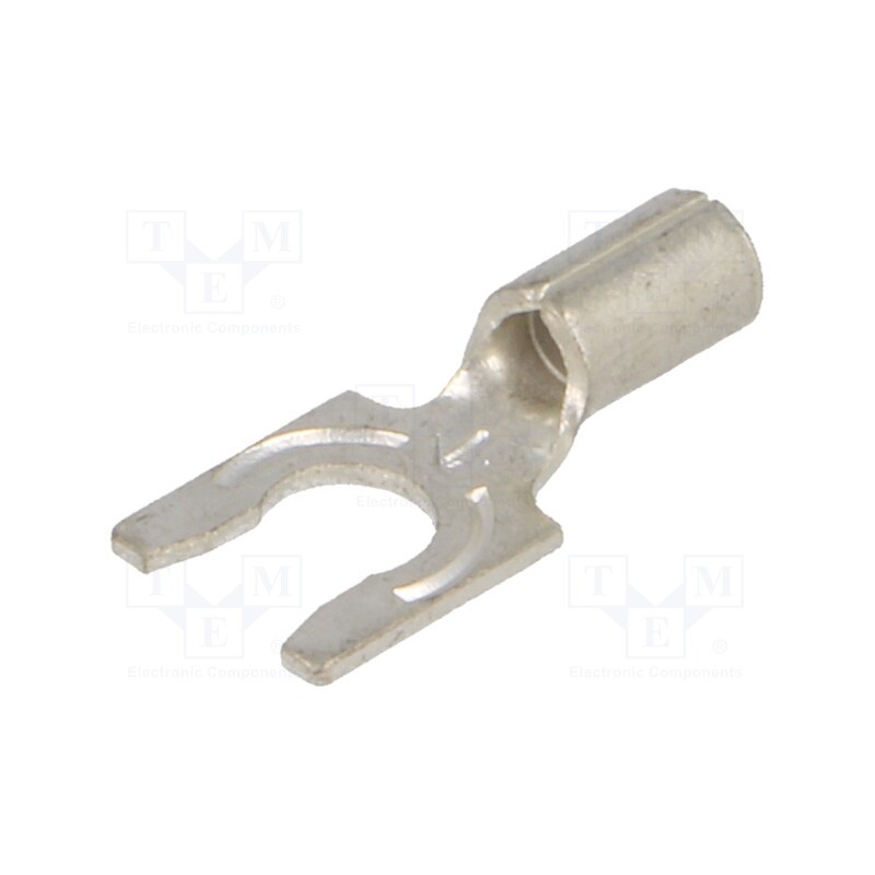 10 pcs : 8258 - Tip: fork, M4, crimped, for cable, non-insulated, copper, 4.32mm