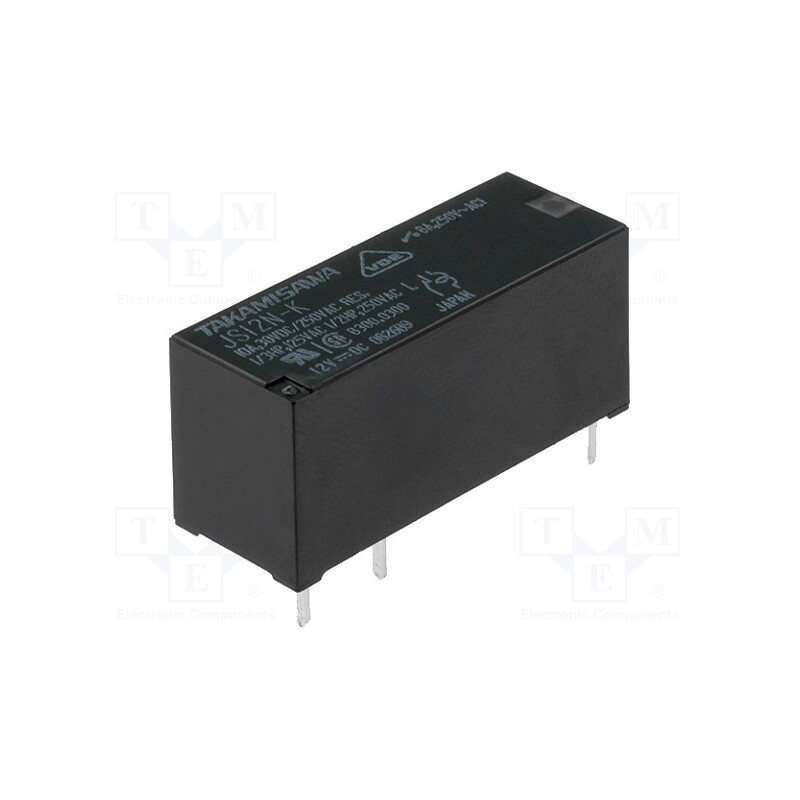 10 pcs : JS-12N-K - Relay: electromagnetic, SPDT, Ucoil: 12VDC, 8A, 8A/250VAC, 8A/24VDC