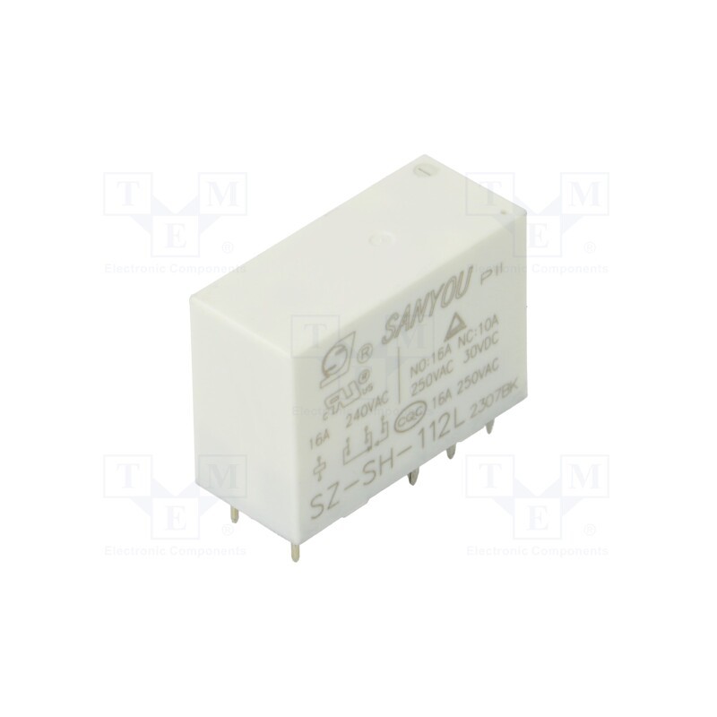 10 pcs : SZ-SH-112L - Relay: electromagnetic, SPDT, Ucoil: 12VDC, Icontacts max: 16A, 16A
