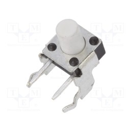 10 pcs : 1-1825027-7 - Microswitch TACT, SPST-NO, Pos: 2, 0.05A/24VDC, THT, none, OFF-(ON)