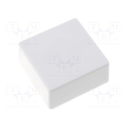 10 pcs : B32-1360 - Button, push-in, 5.5mm, -25÷70°C, square, white, 12x12mm