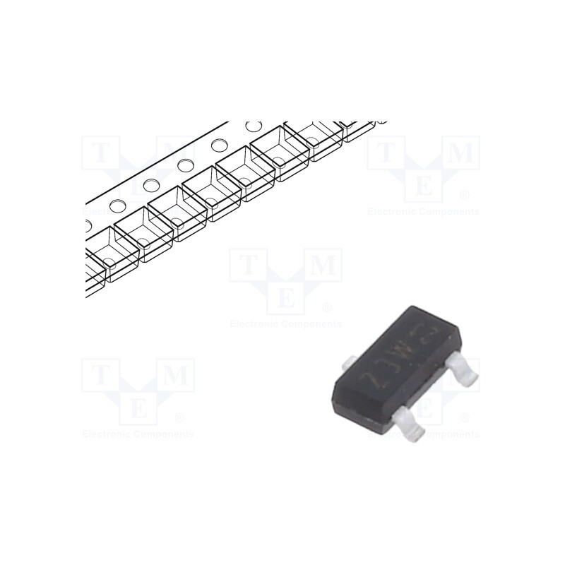 50 pcs : BZX84-C5V6,235 - Diode: Zener, 250mW, 5.6V, SMD, , SOT23, Ifmax: 200mA