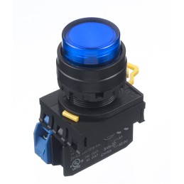 1 pcs - Idec YW Series Illuminated Push Button Complete Unit, Panel Mount, 22mm Cutout, SPST, IP65