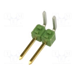 20 pcs : 826631-2 - Pin header, pin strips, AMPMODU MOD II, male, PIN: 2, angled 90°