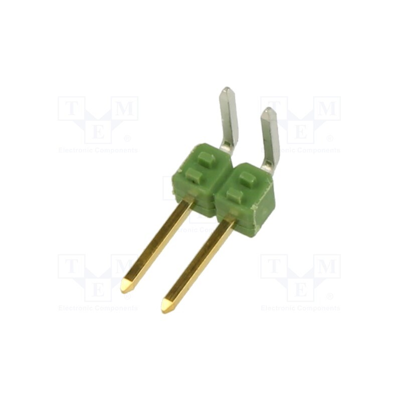 20 pcs : 826631-2 - Pin header, pin strips, AMPMODU MOD II, male, PIN: 2, angled 90°
