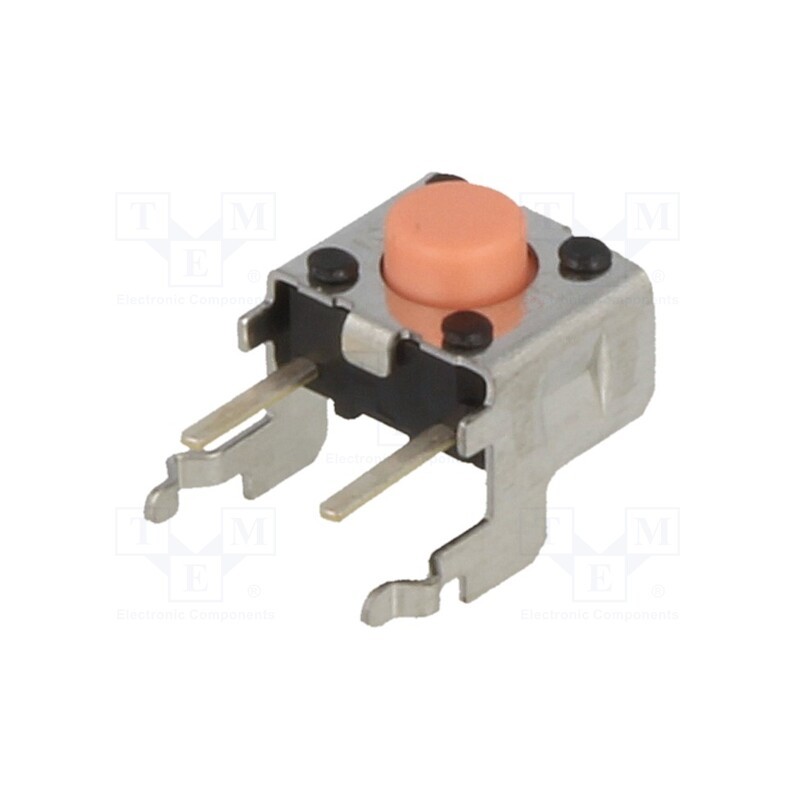 10 pcs : B3F-3125 - Microswitch TACT, SPST-NO, Pos: 2, 0.05A/24VDC, THT, none, 2.55N
