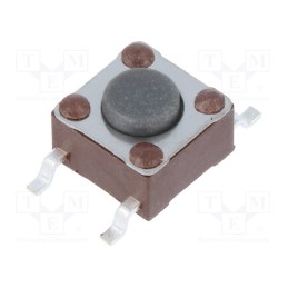 10 pcs : 3-1437565-0 - Microswitch TACT, SPST-NO, Pos: 2, 0.05A/24VDC, SMT, none, 1.57N