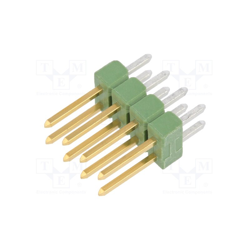 10 pcs : 826632-4 - Pin header, pin strips, AMPMODU MOD II, male, PIN: 8, straight