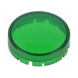 10 pcs : T22HRRGN - Actuator lens, RONTRON-R-JUWEL, transparent,green, Ø19.7mm