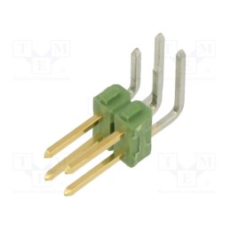 10 pcs : 826634-2 - Pin header, pin strips, AMPMODU MOD II, male, PIN: 4, angled 90°