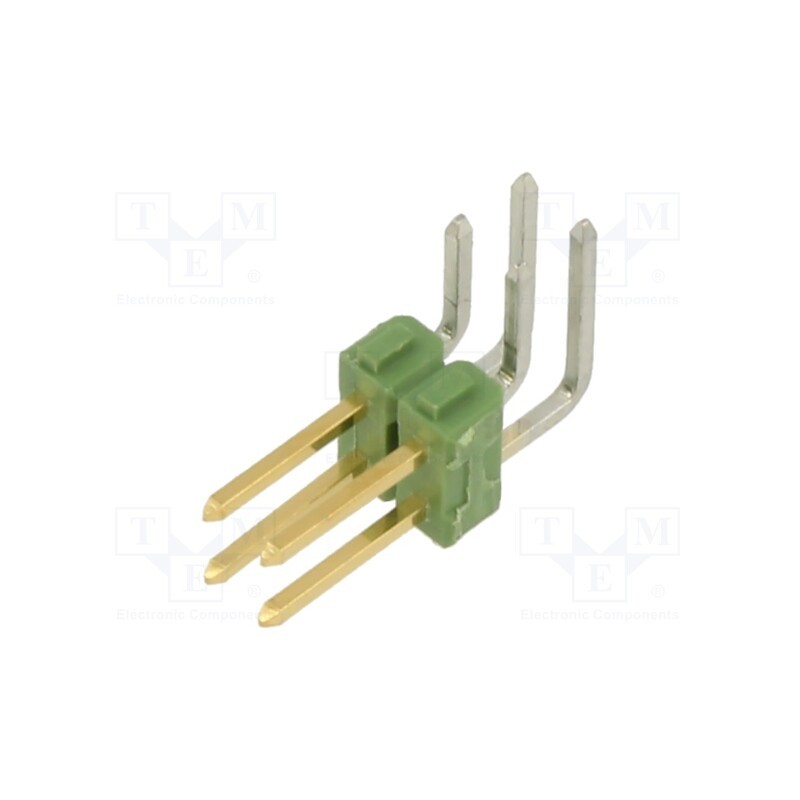 10 pcs : 826634-2 - Pin header, pin strips, AMPMODU MOD II, male, PIN: 4, angled 90°