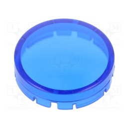 10 pcs : T22HRRBL - Actuator lens, RONTRON-R-JUWEL, blue translucent, Ø19.7mm