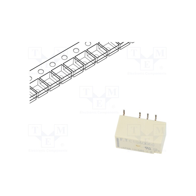 10 pcs : FTR-C1GA005G-B05 - Relay: electromagnetic, DPDT, Ucoil: 5VDC, 2A, 0.3A/125VAC, SMT