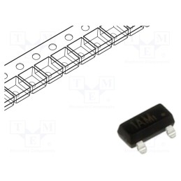 50 pcs : MMBT3904-TP - Transistor: NPN, bipolar, 40V, 0.2A, 350mW, SOT23