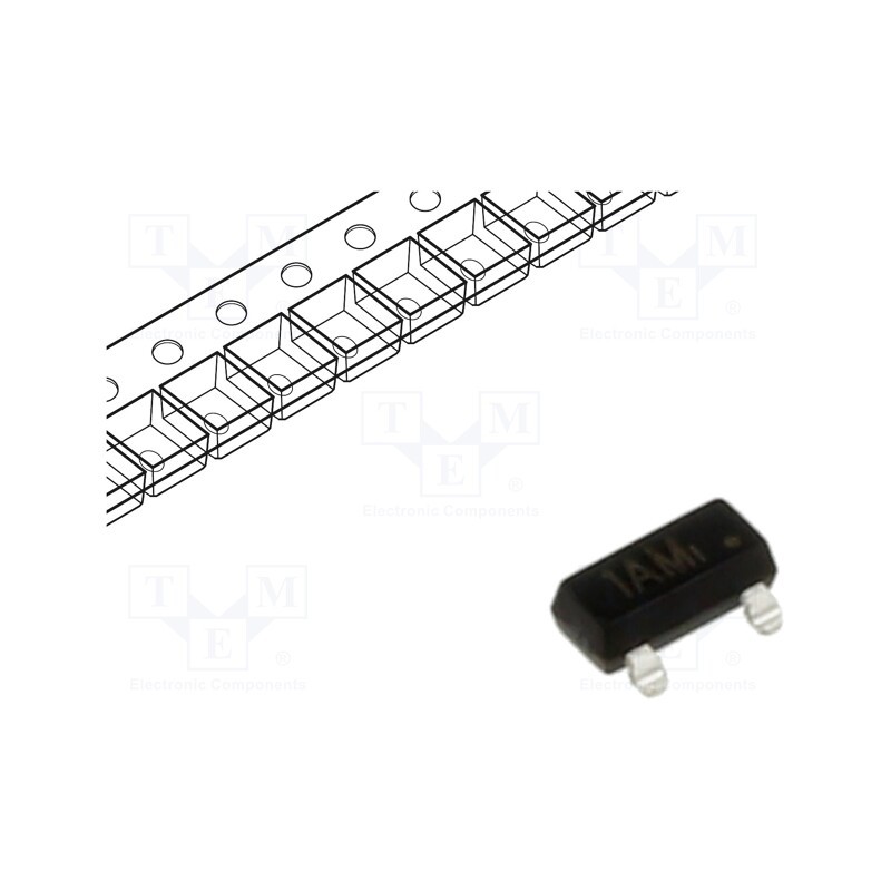 50 pcs : MMBT3904-TP - Transistor: NPN, bipolar, 40V, 0.2A, 350mW, SOT23