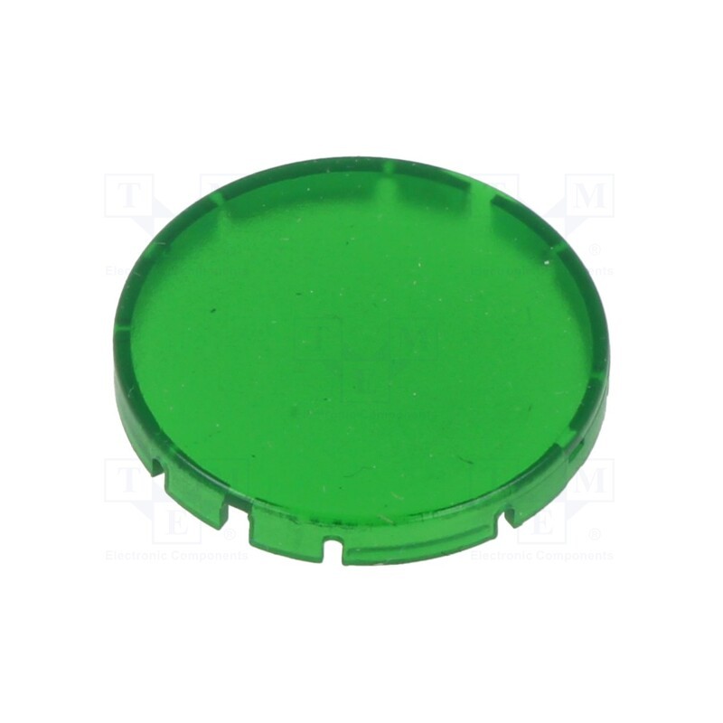 10 pcs : T22RRGN - Actuator lens, RONTRON-R-JUWEL, transparent,green, Ø19.7mm