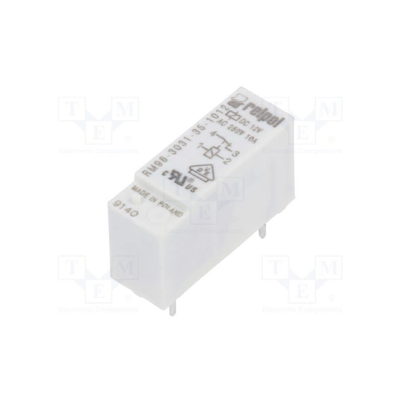 10 pcs : RM96-3031-35-1012 - Relay: electromagnetic, SPST-NC, Ucoil: 12VDC, 8A, 8A/250VAC, PCB