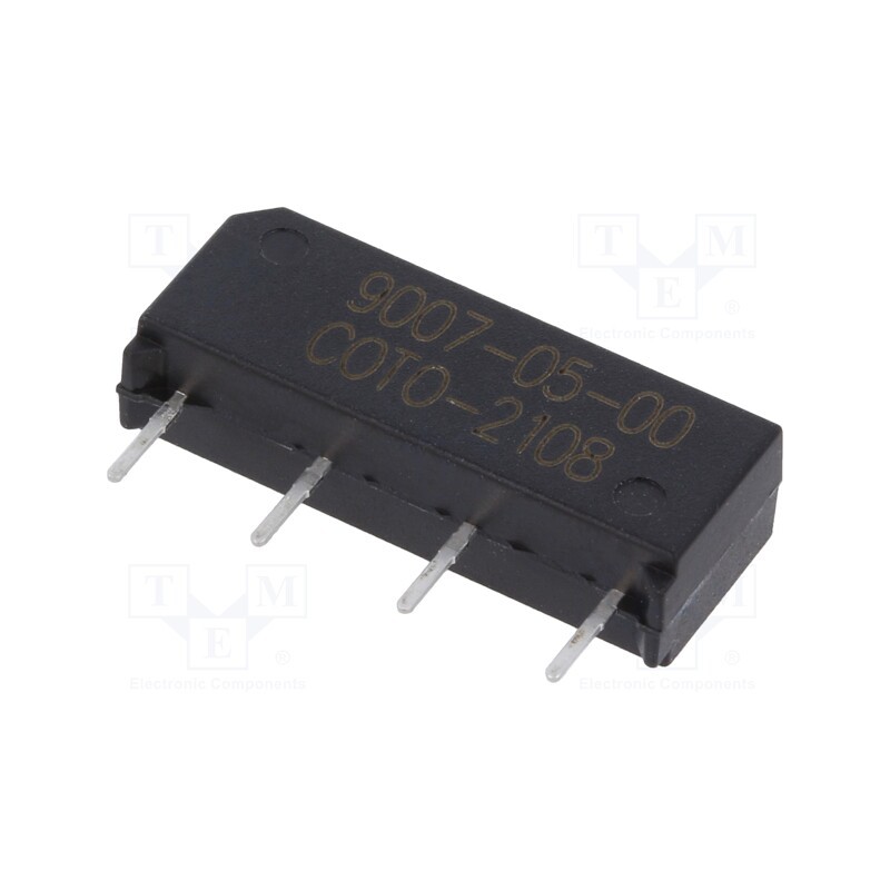 10 pcs : 9007-05-00 - Relay: reed switch, SPST-NO, Ucoil: 5VDC, 1A, max.100VDC, 10W, THT