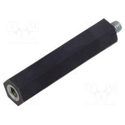 10 pcs : QSCP060M6 - Insulating sleeve, Int.thread: M6, L: 60mm, UL94V-0, Mat: polyester