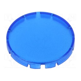 10 pcs : T22RRBL - Actuator lens, RONTRON-R-JUWEL, blue translucent, Ø19.7mm