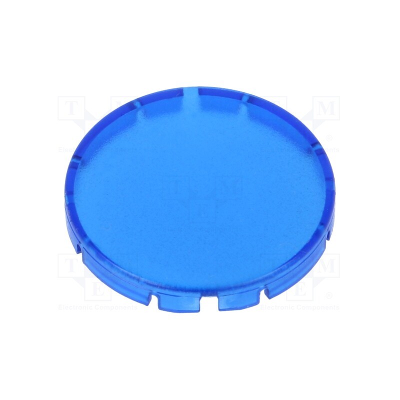 10 pcs : T22RRBL - Actuator lens, RONTRON-R-JUWEL, blue translucent, Ø19.7mm