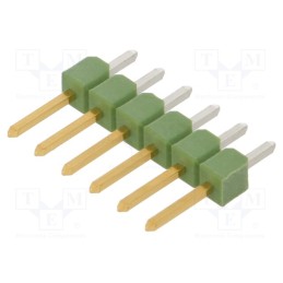 10 pcs : 826646-6 - Pin header, pin strips, AMPMODU MOD II, male, PIN: 6, straight