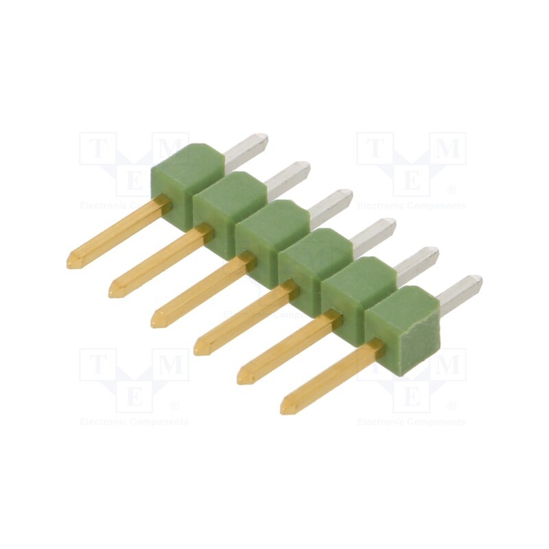 10 pcs : 826646-6 - Pin header, pin strips, AMPMODU MOD II, male, PIN: 6, straight