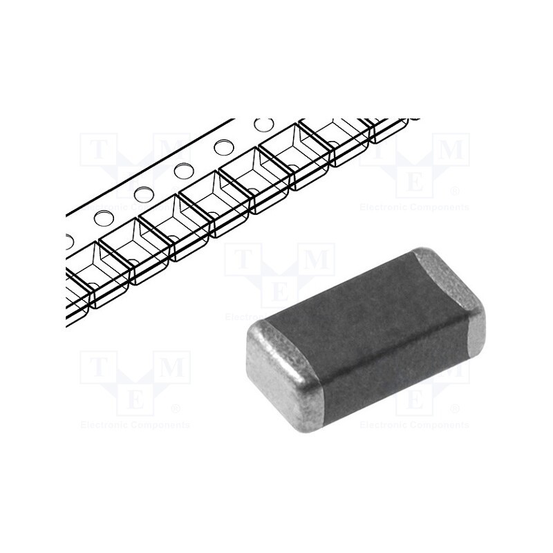 50 pcs : - Ferrite: bead, Imp.@ 100MHz: 50Ω, SMD, 3A, 1206, R: 25mΩ