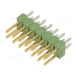 10 pcs : 826656-7 - Pin header, pin strips, AMPMODU MOD II, male, PIN: 14, straight