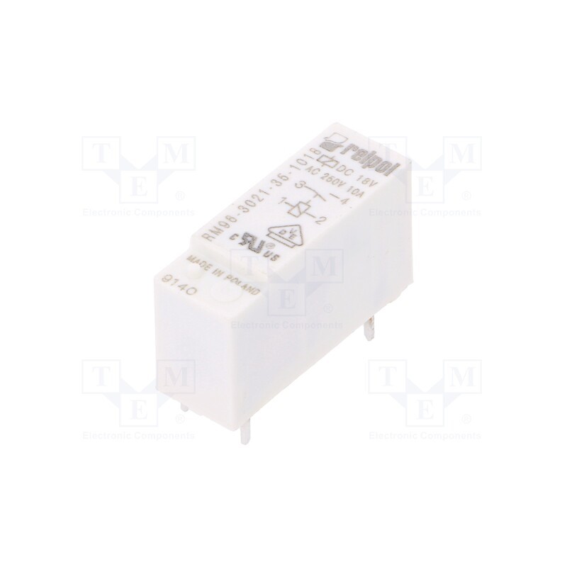 10 pcs : RM96-3021-35-1018 - Relay: electromagnetic, SPST-NO, Ucoil: 18VDC, 8A, 8A/250VAC, PCB