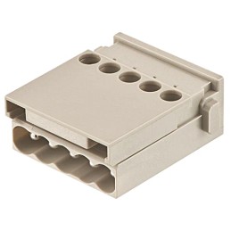 1 pcs - HARTING Heavy Duty Power Connector Module, 16A, Male, Han-Modular Series, 5 Contacts