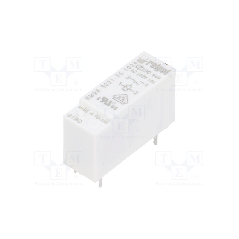 10 pcs : RM96-3021-35-1024 - Relay: electromagnetic, SPST-NO, Ucoil: 24VDC, 8A, 8A/250VAC, PCB